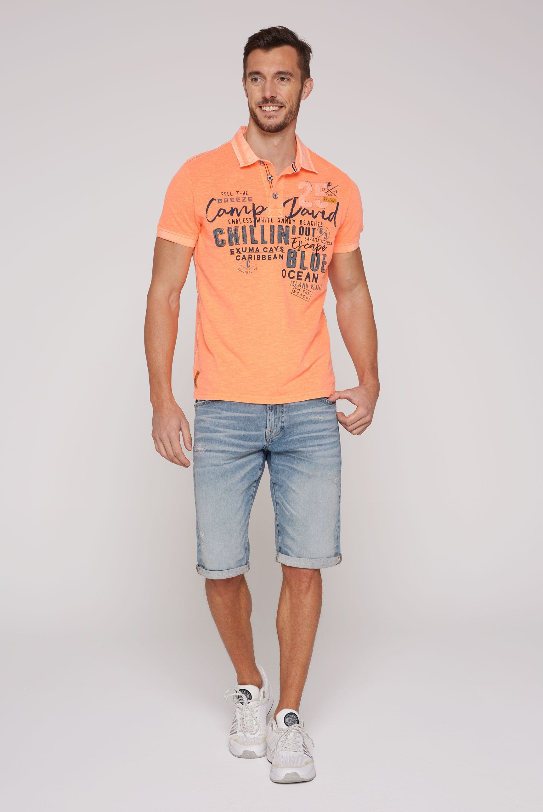 Camp David Poloshirt Cool short Life, Stateshop - Beach sleeves, Mint Fashion