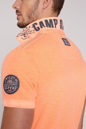 Camp David Poloshirt Beach Life, short sleeves, Sunset Neon