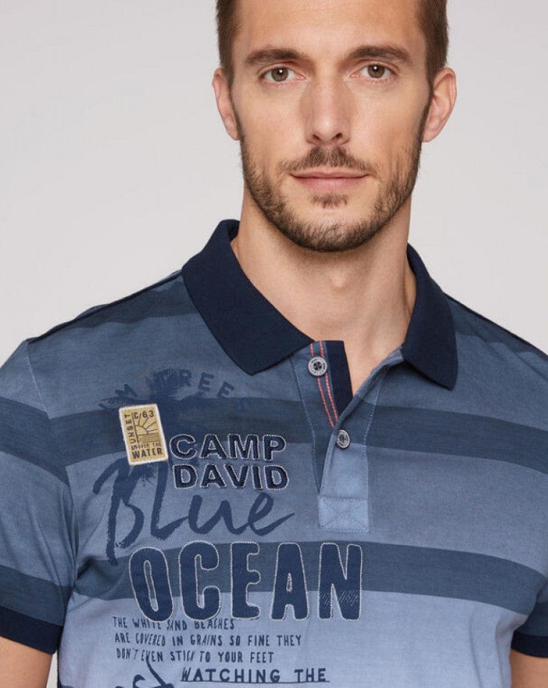 Camp David Poloshirt Beach Life, short sleeves, Cool Mint - Stateshop  Fashion