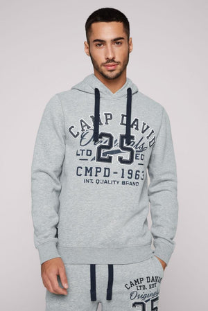 Camp David Retro Hooded Sweatshirt, Grey