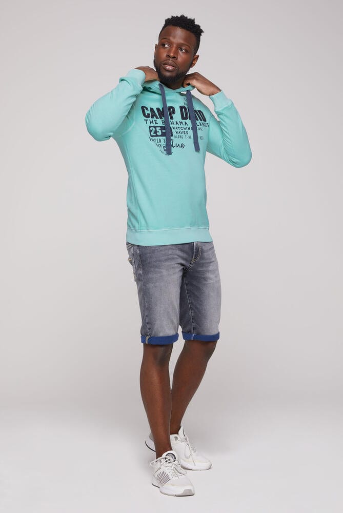 CAMP DAVID Sweatshirt Hoodie „Beach Life“, Cool Mint - Stateshop Fashion