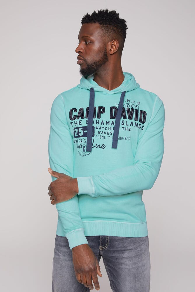 CAMP DAVID Sweatshirt Hoodie Beach Life, Cool Mint - Stateshop Fashion