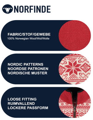 Pull norvégien au design Setesdals en 100% pure laine