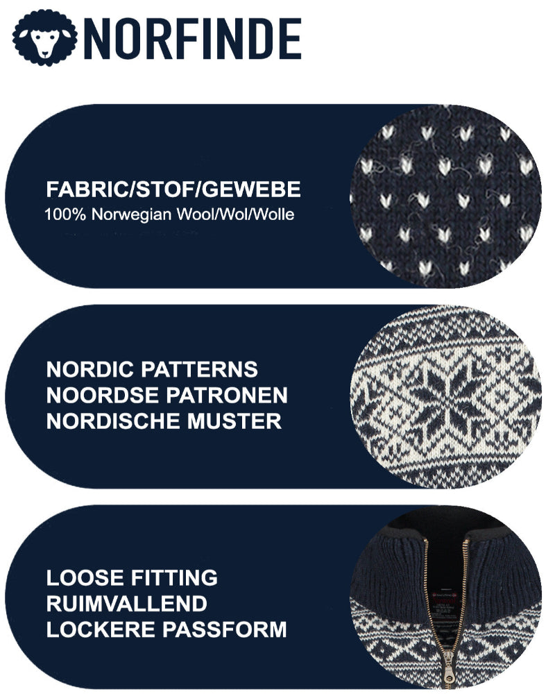 Strickjacke aus 100% reiner norwegischer Schurwolle, dunkelblau