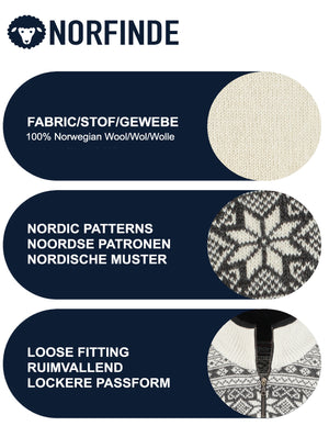 Norwegerpullover im Setesdals-Design aus 100% reiner Wolle