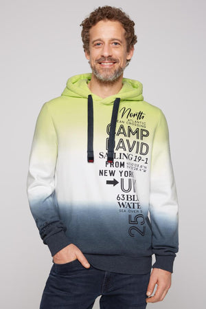 CAMP DAVID Hooded Sweatshirt met Kleurovergang en Maritiem Logo - Zachte Comfort in Stijl