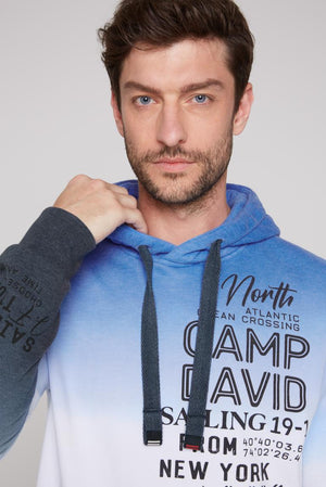 Color Gradient Hooded Sweatshirt: Maritime-Inspired Style with Soft Comfort