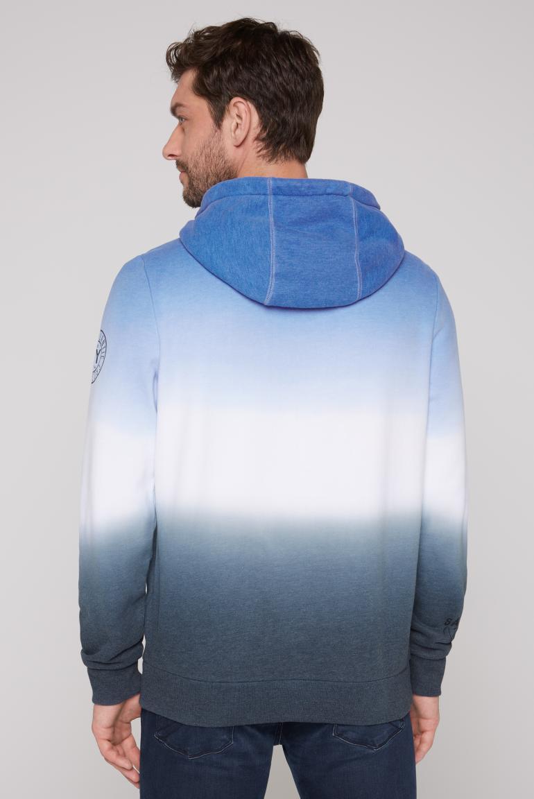 Color Gradient Hooded Sweatshirt: Maritime-Inspired Style with Soft Comfort