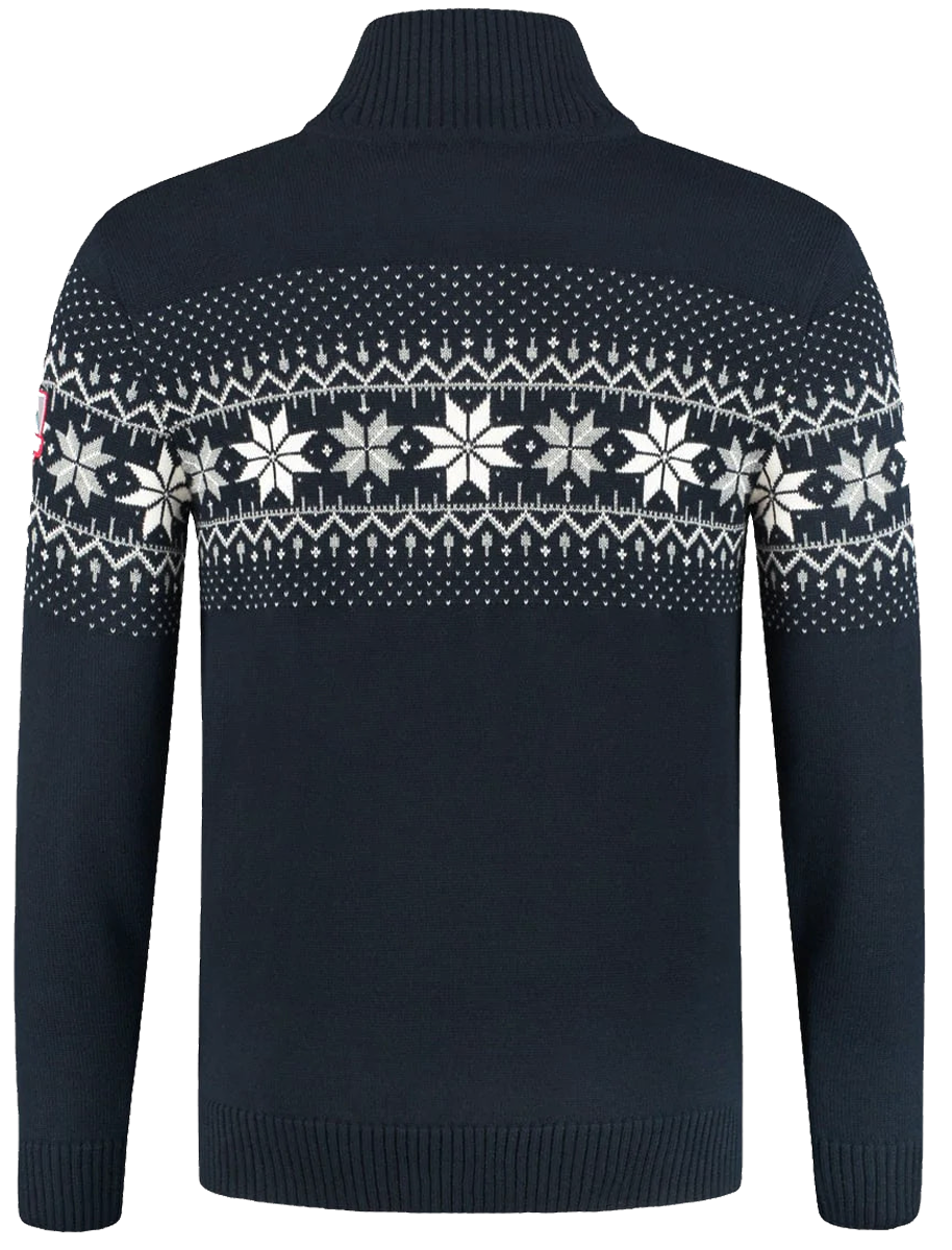 John Brillant Norwegian Mens Pullover Merino, darkblue