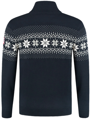 John Brillant Norwegian Mens Pullover Merino, darkblue