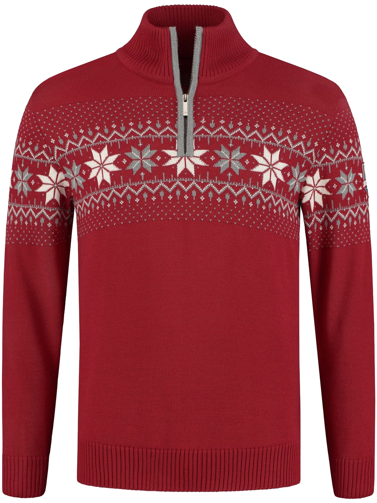 John Brillant Norwegian Mens Pullover Merino, Red