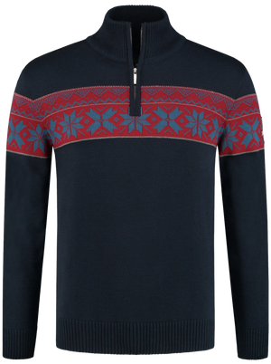 John Brillant Norwegian Mens Pullover Ullgenser, Darkblue