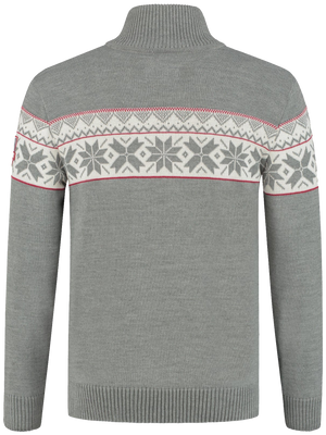 John Brillant Norwegian Mens Pullover Ullgenser, Grey