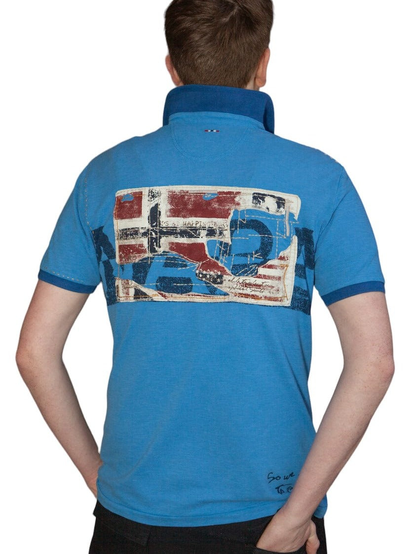 Stateshop Kurzarm, - Poloshirt Antarctic Blau Napapijri Fashion