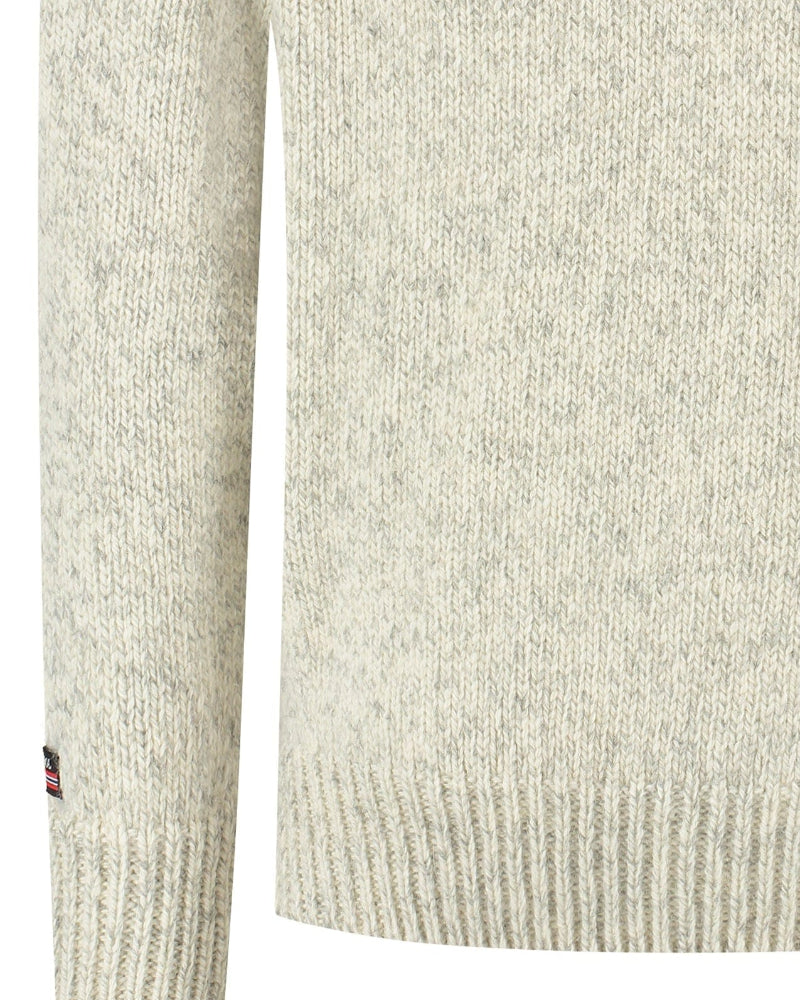 Norfinde Norwegian zip-up sweater in 100% pure new wool