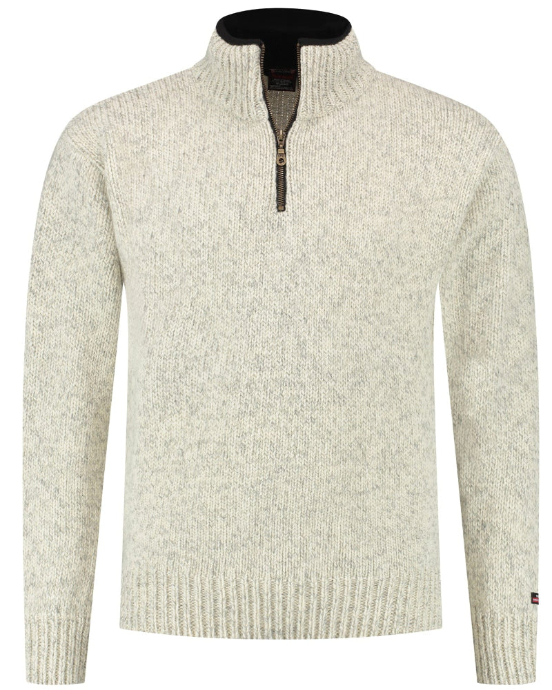 Norfinde Norwegian zip-up sweater in 100% pure new wool