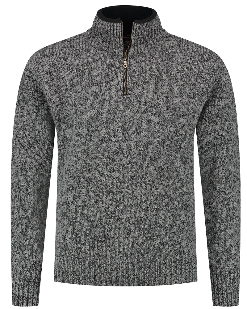 Zip up neck jumper deals