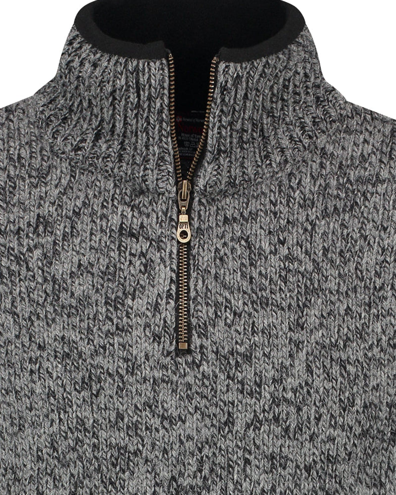 Norfinde Norwegian zip-up sweater in 100% pure new wool