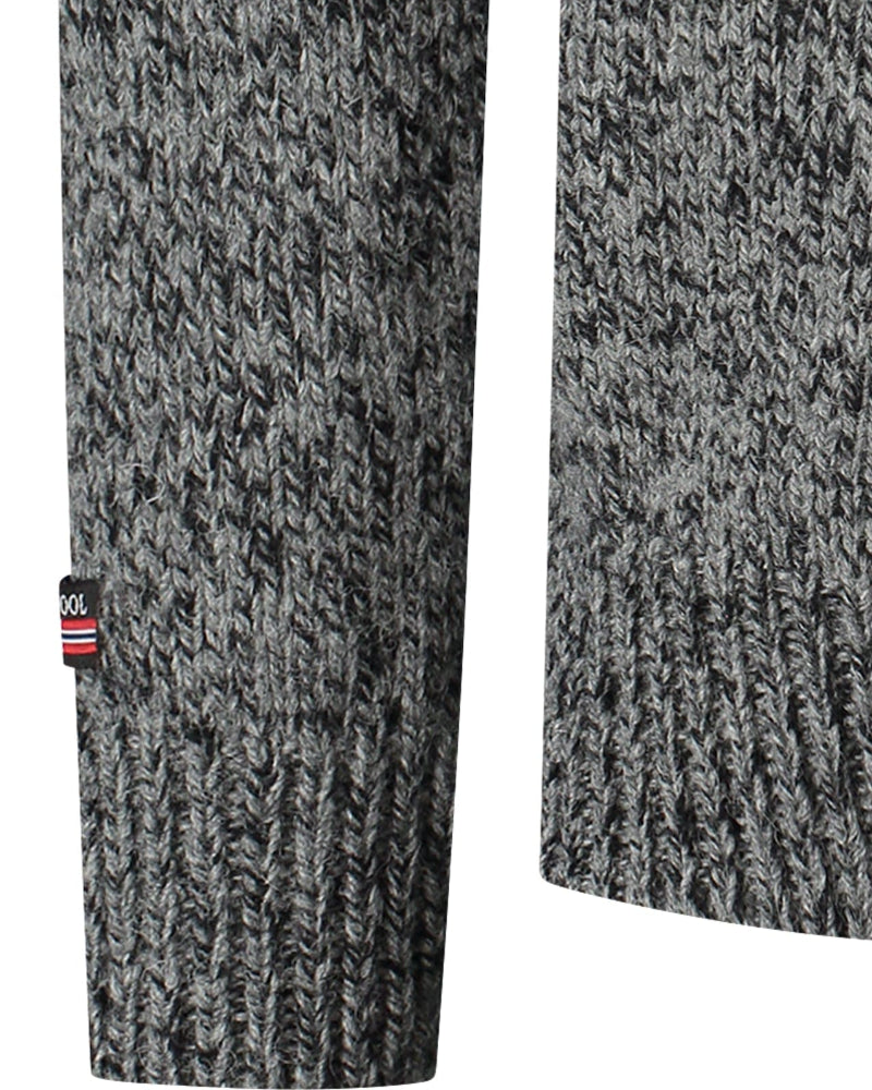 Norfinde Norwegian zip-up sweater in 100% pure new wool