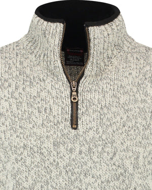 Norfinde Norwegian zip-up sweater in 100% pure new wool