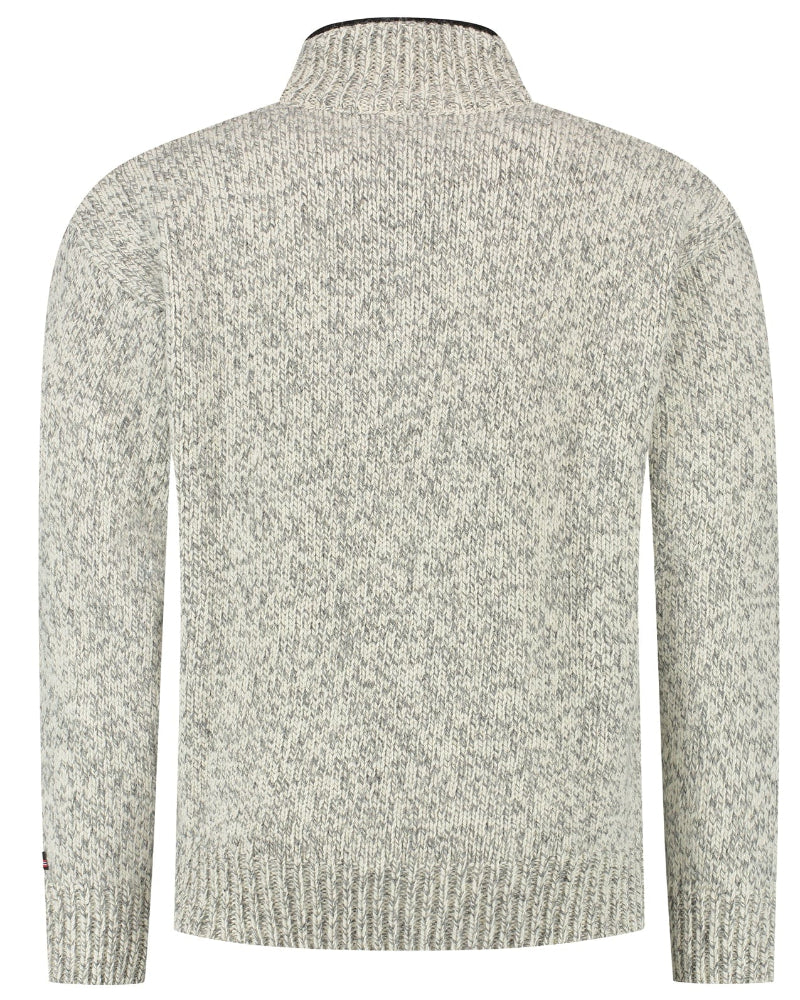 Norfinde Norwegian zip-up sweater in 100% pure new wool