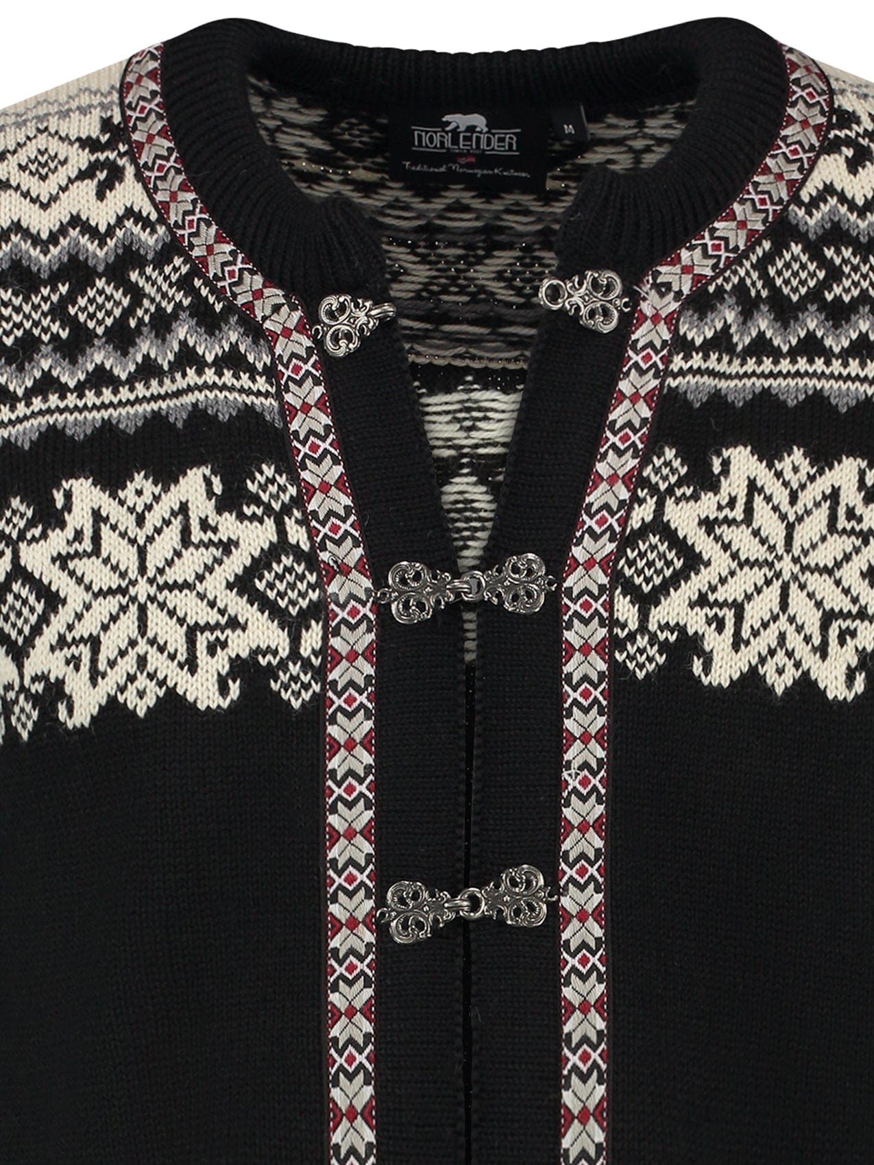 Norfinde Retro Norwegian cardigan, Black