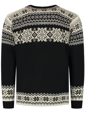 Norfinde Retro Norwegian cardigan, Black