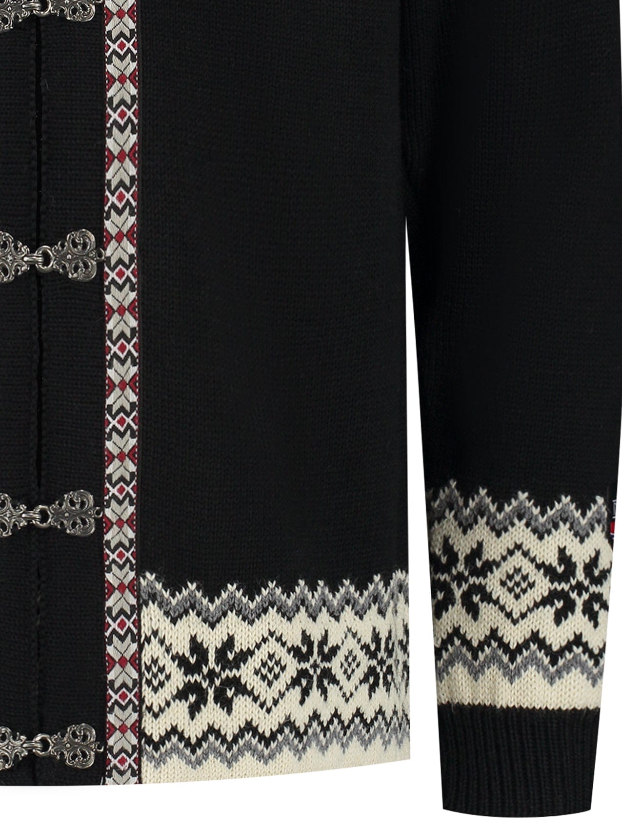 Norfinde Retro Norwegian cardigan, Black