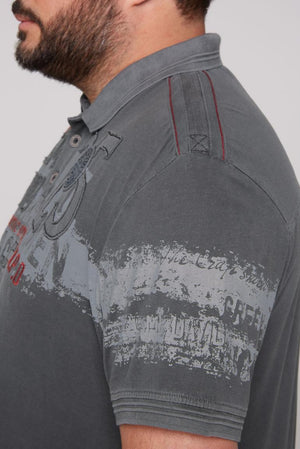 Casual Polo Shirt with Signature Label Appliqués