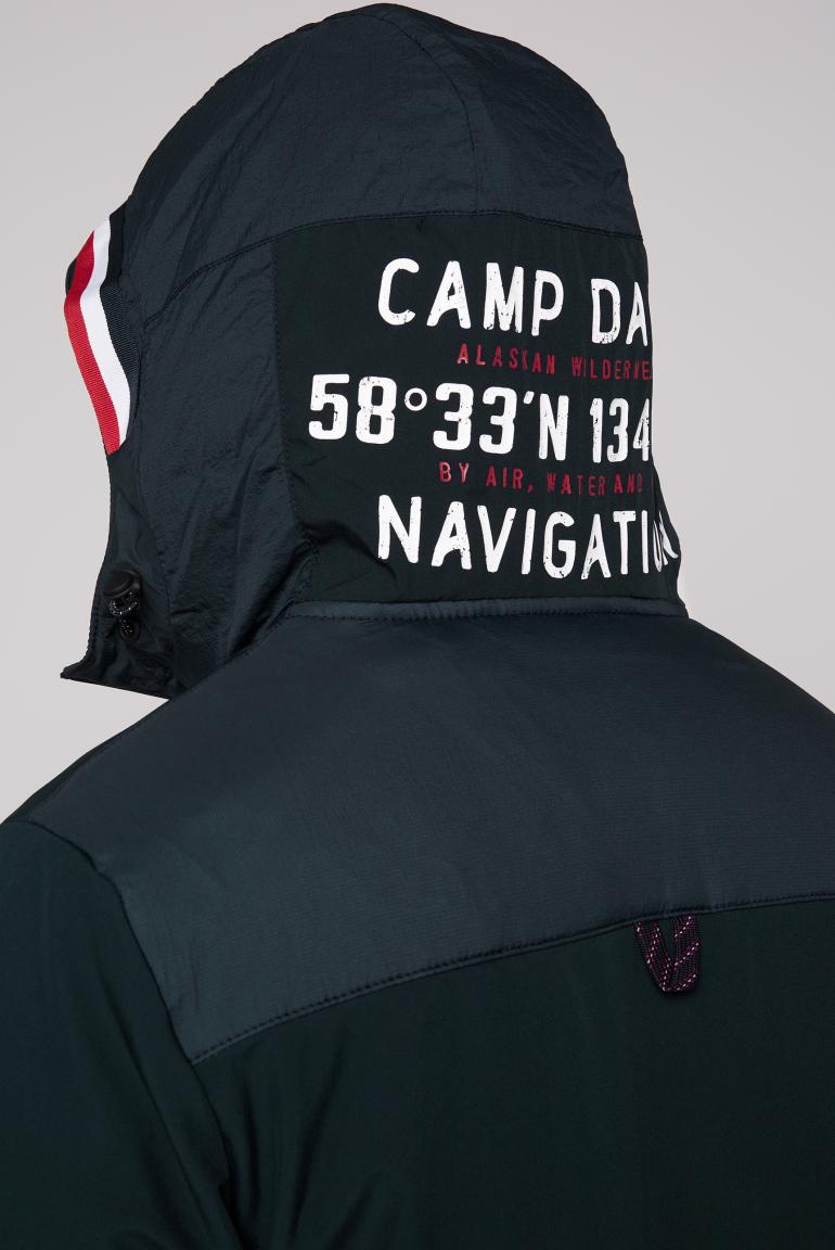 Camp David Softshell Jacket in Material Mix with Striking Artworks, Frozen  Navy - Stateshop Fashion | Übergangsjacken