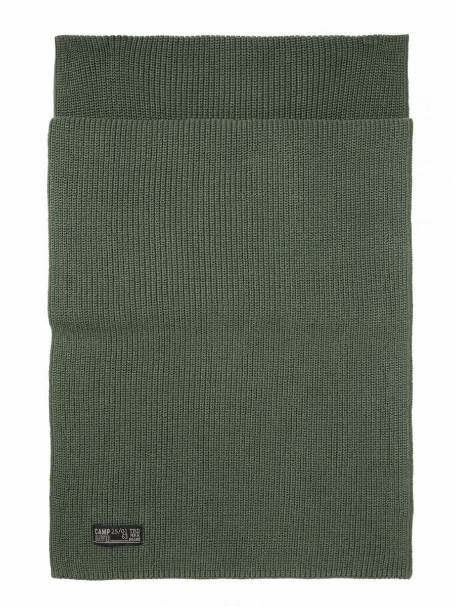 Camp DavidKnitted scarf "stone-washed" Green