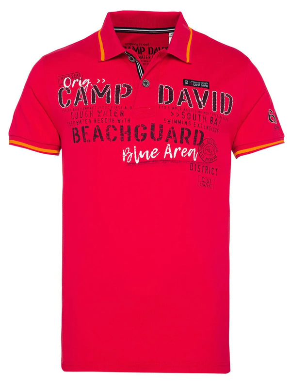 David Fashion logo prints Polo and Stateshop tricot - collarCamp with