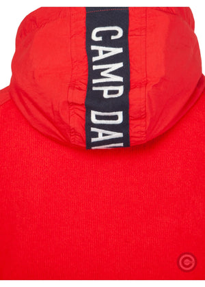 Camp David Pullover with detachable hood "Polar Ocean" red