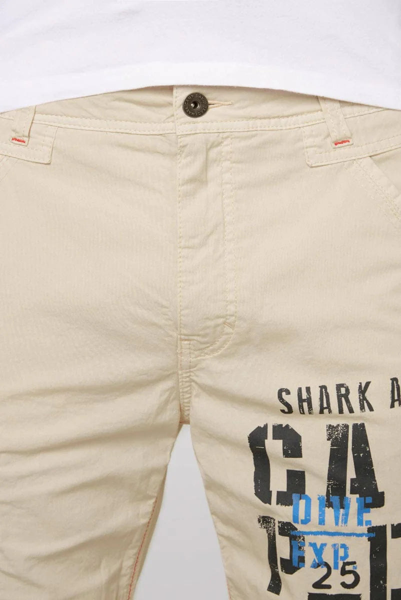 Skater shorts with leg pocket and logo printsCamp David - Stateshop Fashion