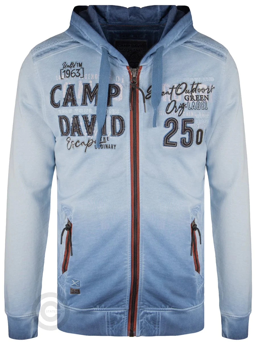 Camp David Sweat jacket with hood "Green Label"
