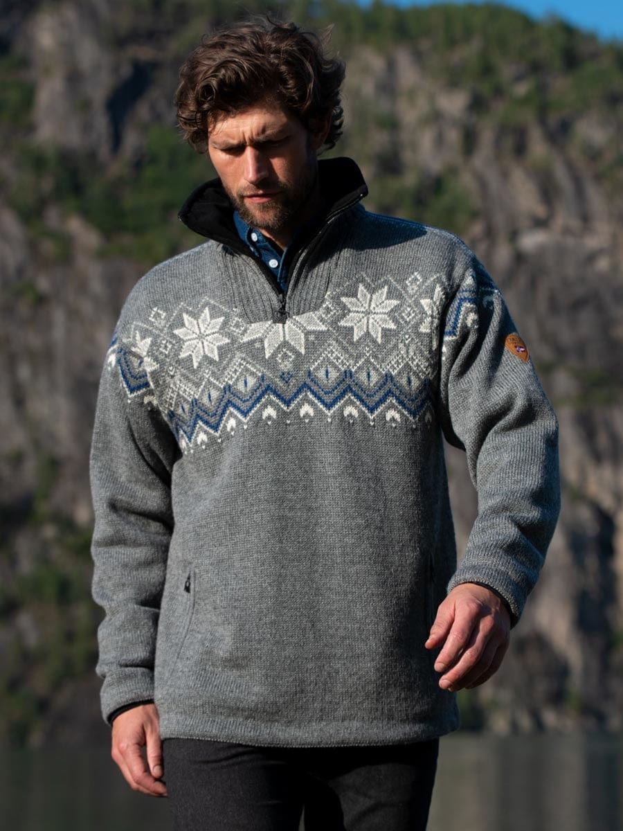 Dale of Norway Fongen Weatherproof men's sweater, Grey