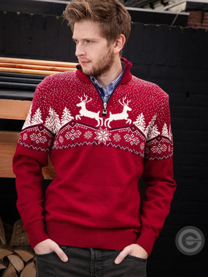 Dale of Norway Pullover "Reindeer" Red