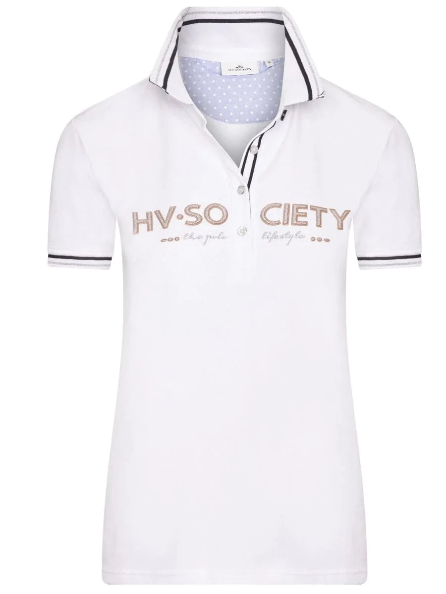 salami Algebra Rose kleur Women's Polo Shirt Society, whiteHV Polo - Stateshop Fashion