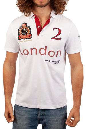 John BrillantPolo shirt London, white