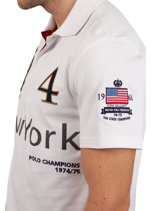 John Brillant Polo Shirt New York, white
