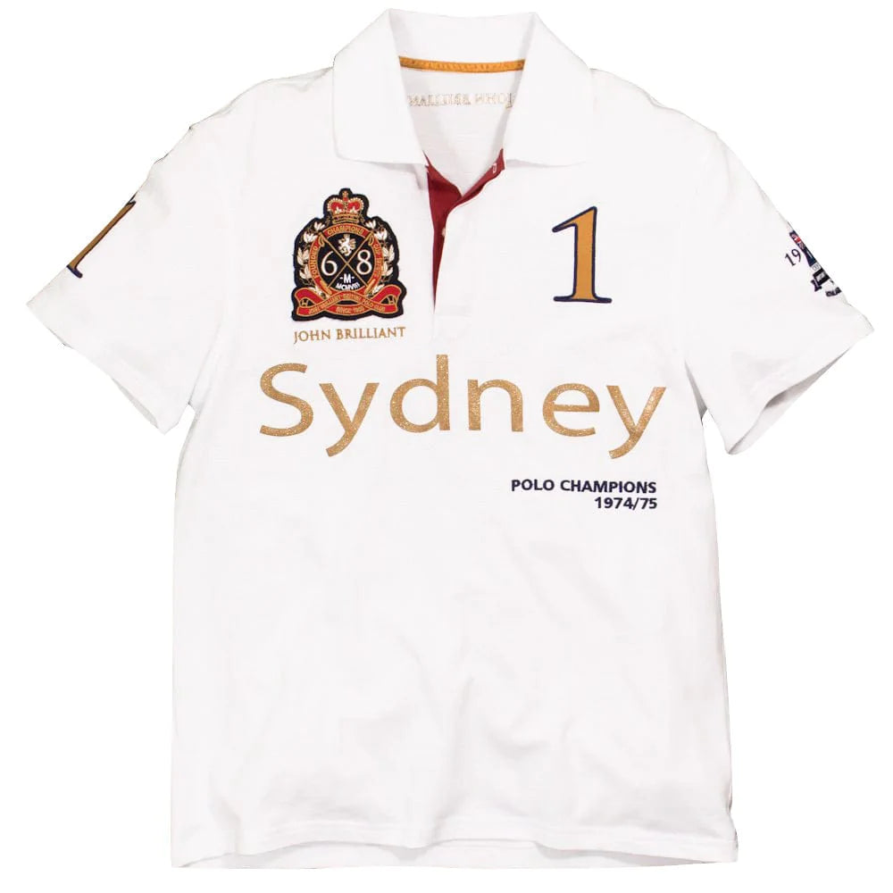 John BrillantPolo Shirt Sydney, white