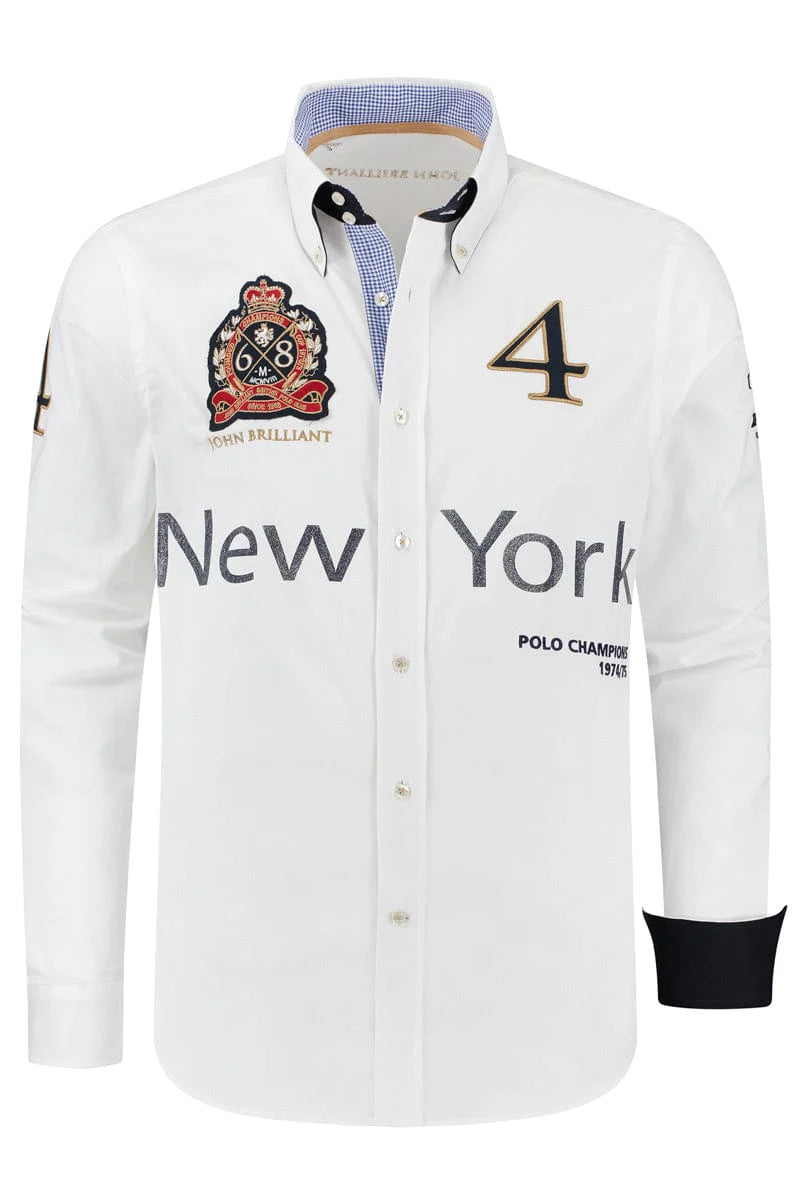 John BrillantShirt Polosport New York, white