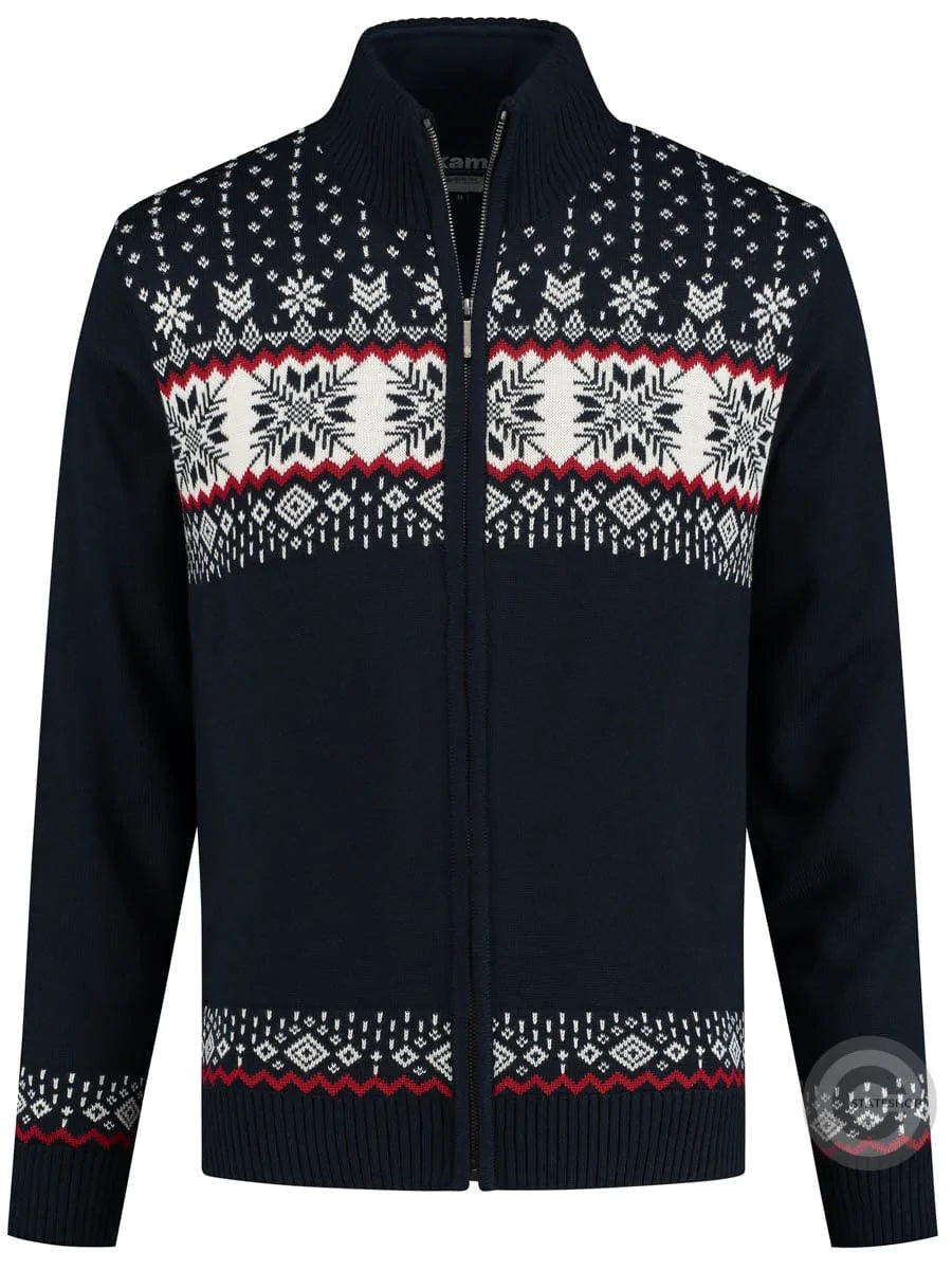 Kama Knitted cardigan Windstopper®, darkblue