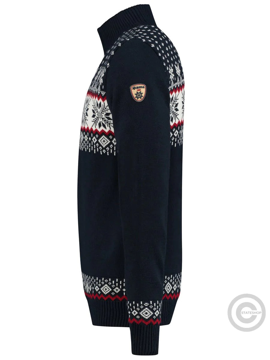 Kama Knitted cardigan Windstopper®, darkblue