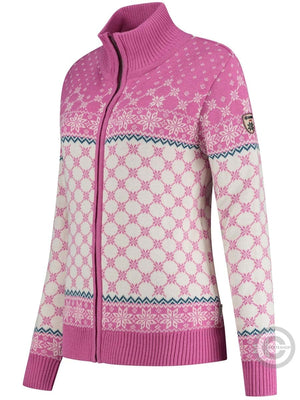 Kama Womens knitted cardigan Windstopper®, pink