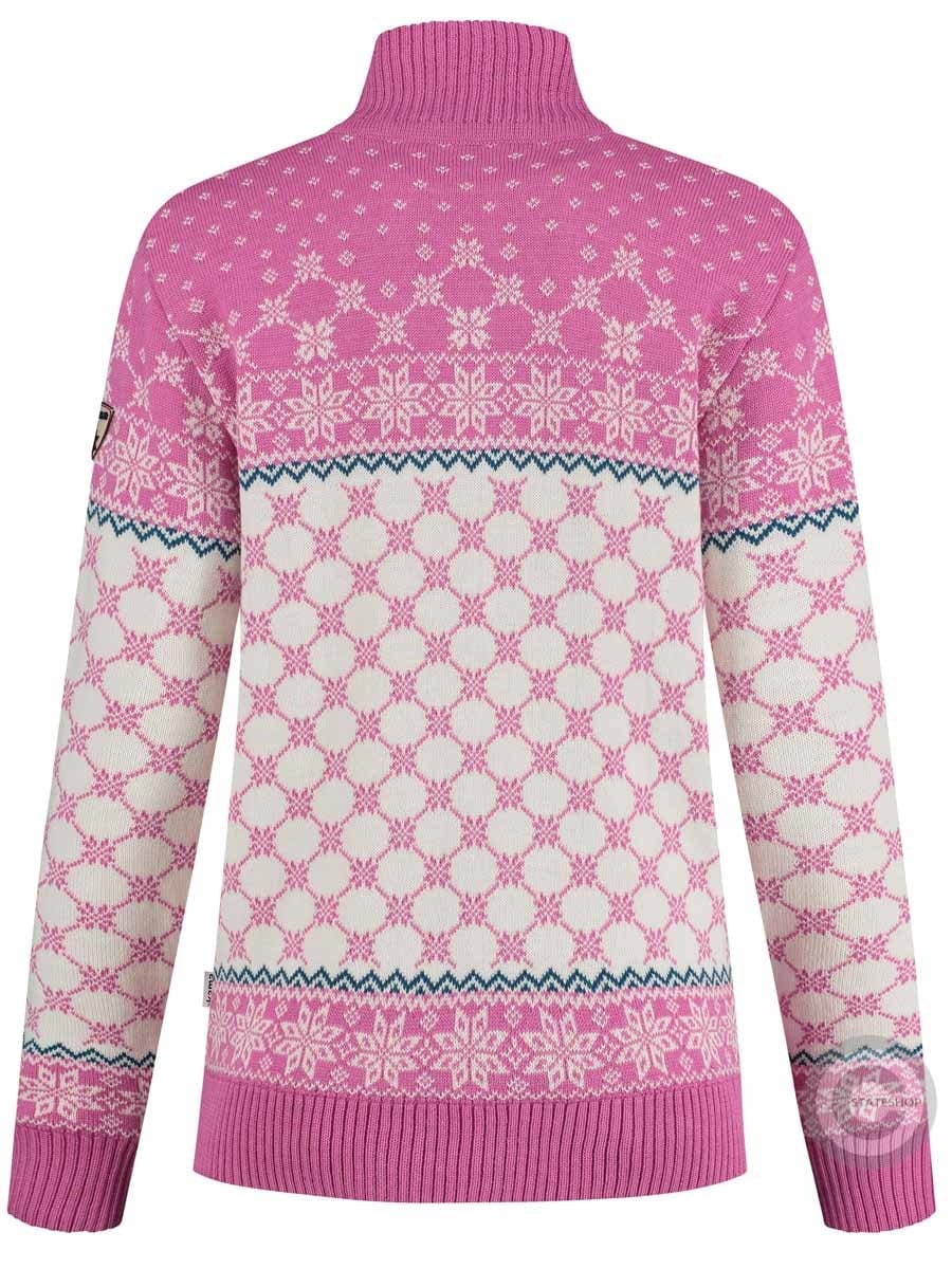 Kama Womens knitted cardigan Windstopper®, pink