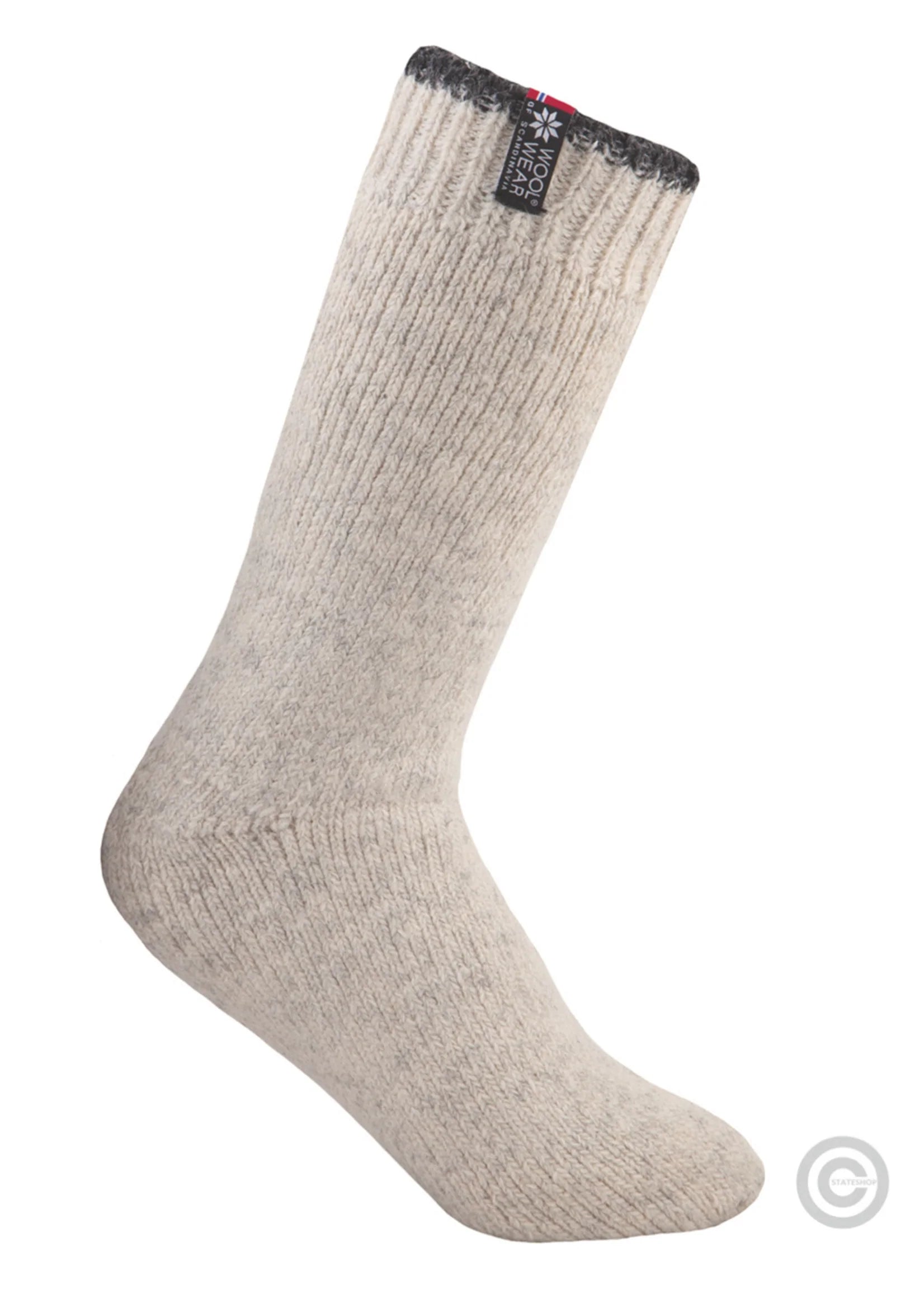 Norfinde Eskimo thick wool socks, Ecru