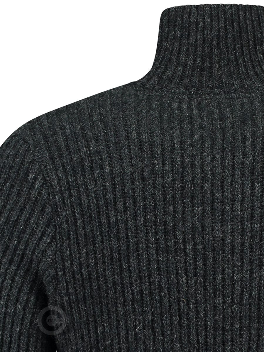 NorfindeHard wearing rib sweater, Charcoal