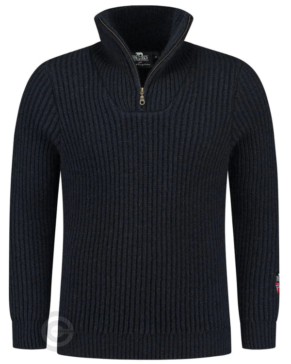 Hard wearing rib sweater, darkblueNorfinde Fashion