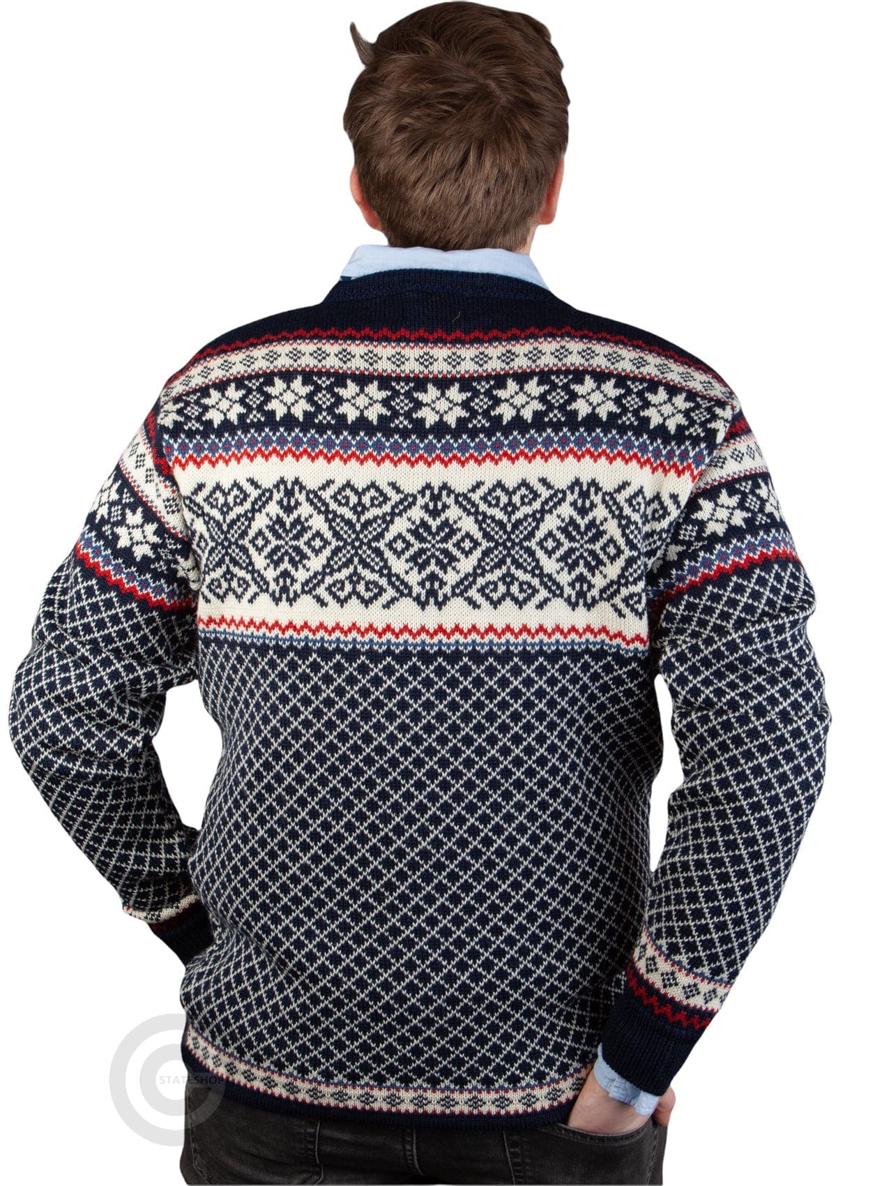 Nordic crew neck Sweater, darkblueNorfinde - Stateshop Fashion
